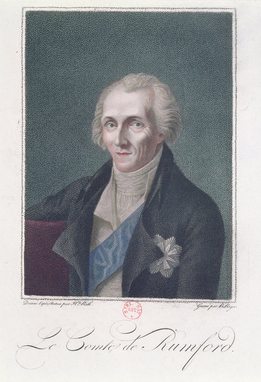 بنيامين طومسون (1753-1814) الكونت رومفورد ، نقش ب. روجر بواسطة هنرييت راث
