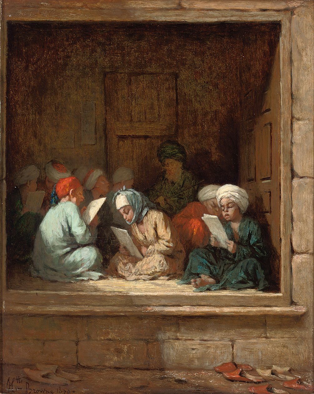 مدرسة تركية ، 1870 بواسطة هنرييت براون