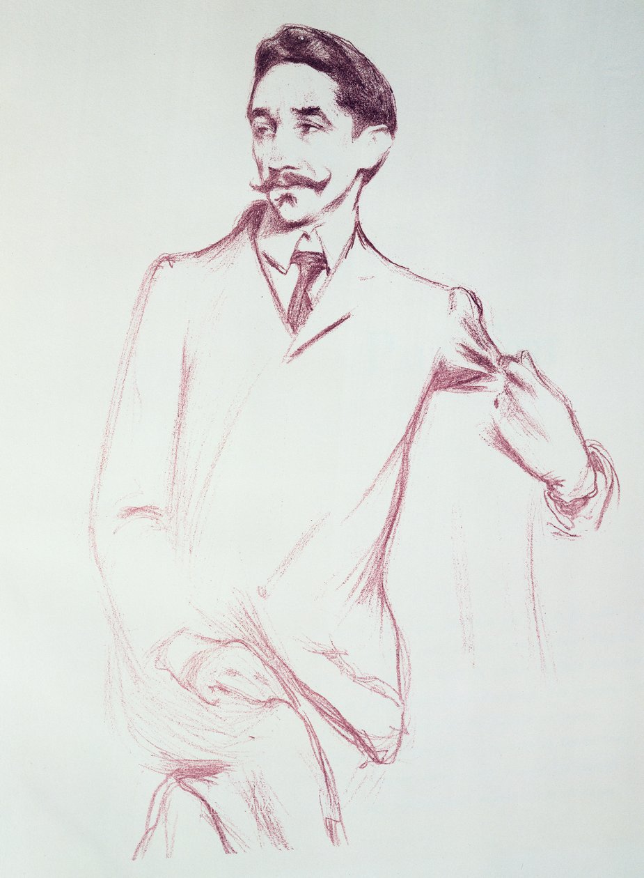 صورة لروبرت دي مونتيسكيو (1855-1921) 1901 (طباشير ملون على ورق) بواسطة هنري باتايل