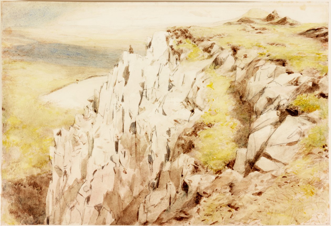 Crag Lough (قلم رصاص وألوان مائية على ورق (تم لصقها على البطاقة)) بواسطة هنري بوردون ريتشاردسون