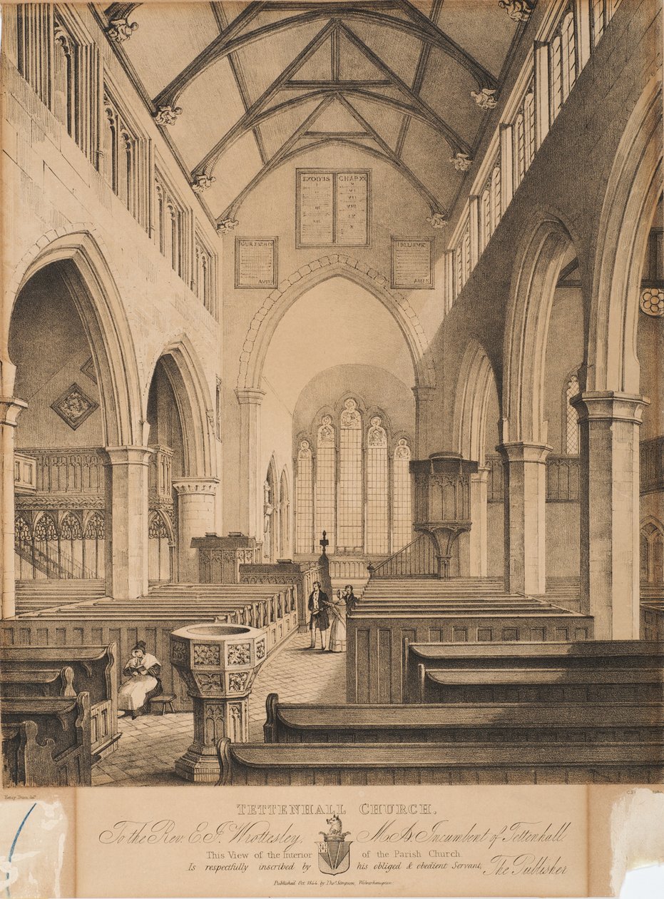 كنيسة Tettenhall ، 1844 بواسطة هنري بيرن