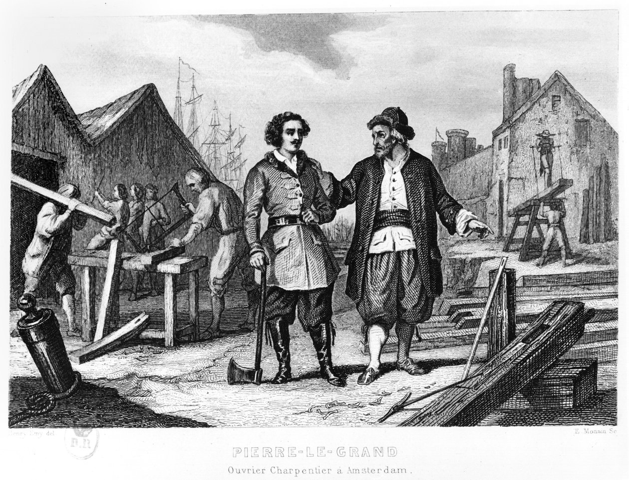 القيصر بيتر الأول (1672-1725) بصفته كاتب سفن في أمستردام بواسطة هنري إيمي