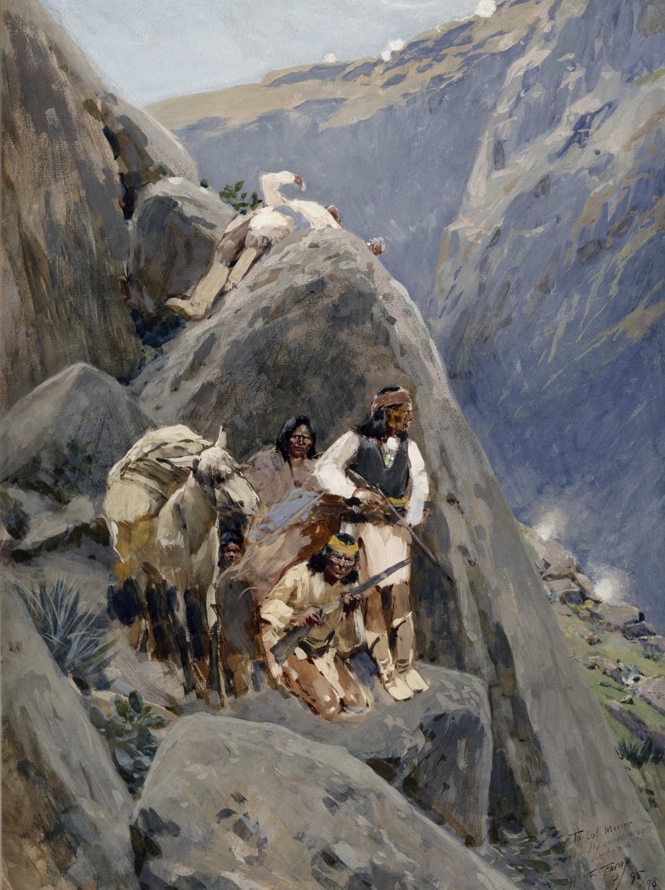 هنود الأباتشي في الجبال ، 1895-1898 بواسطة هنري فرانسوا فارني