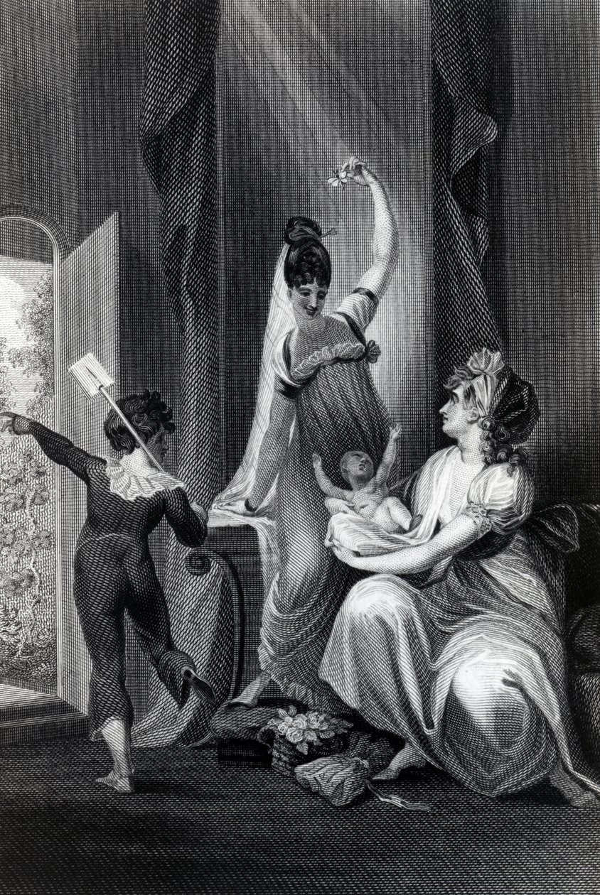 أم مع عائلتها في البلد ، نقشها ريتشارد رودس ، 1807 بواسطة يوهان هاينريش فوسلي