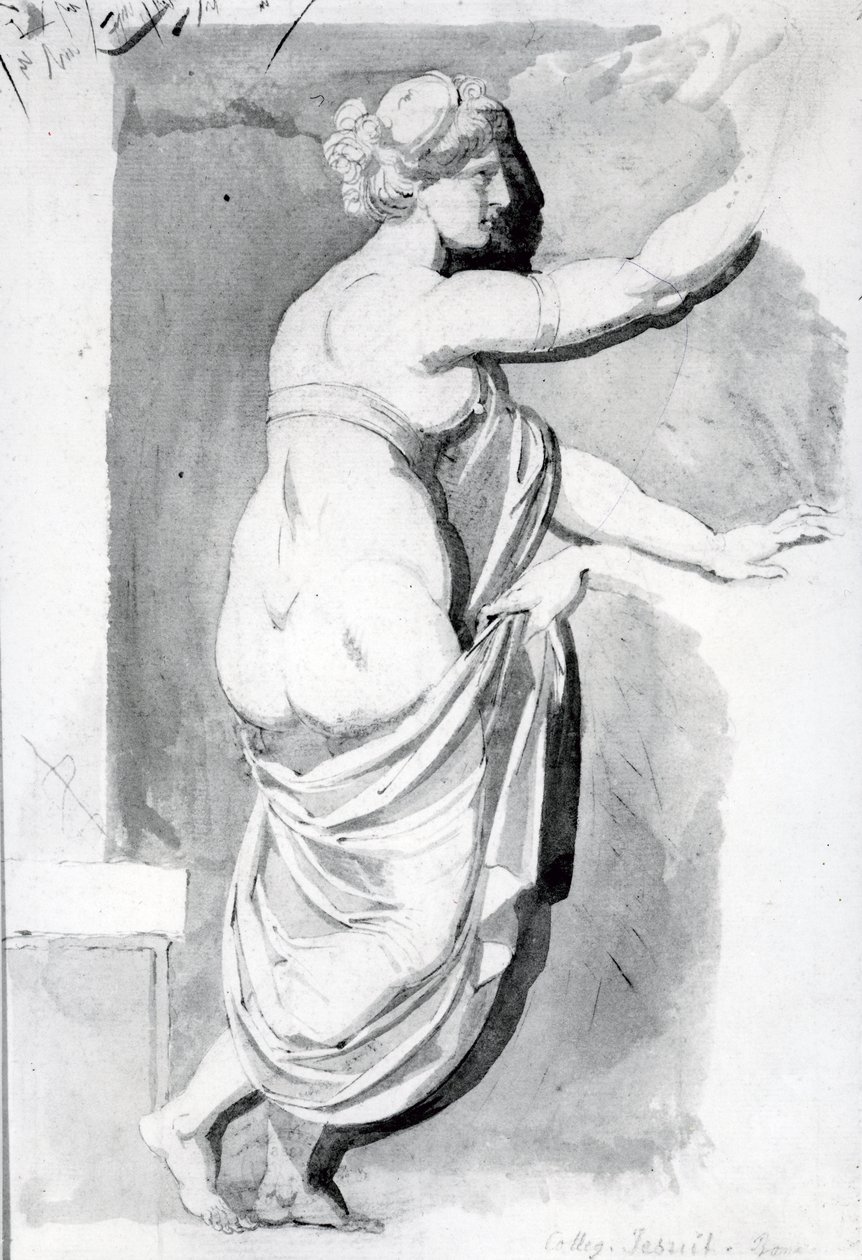 دراسة شخصية من "الألبوم الروماني" ، 1770 (قلم جاف ، حبر وغسل على ورق) بواسطة يوهان هاينريش فوسلي