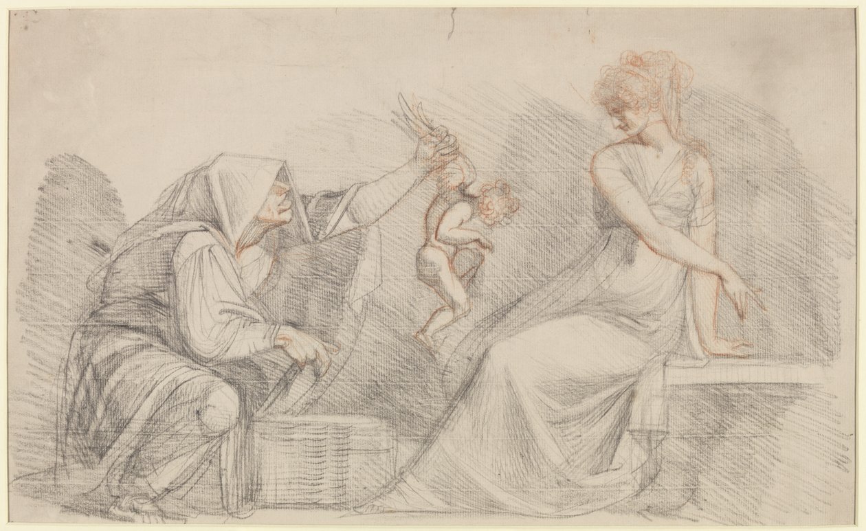بيع كيوبيد c.1776 (طباشير أحمر وأسود مع جرافيت على ورق) بواسطة يوهان هاينريش فوسلي