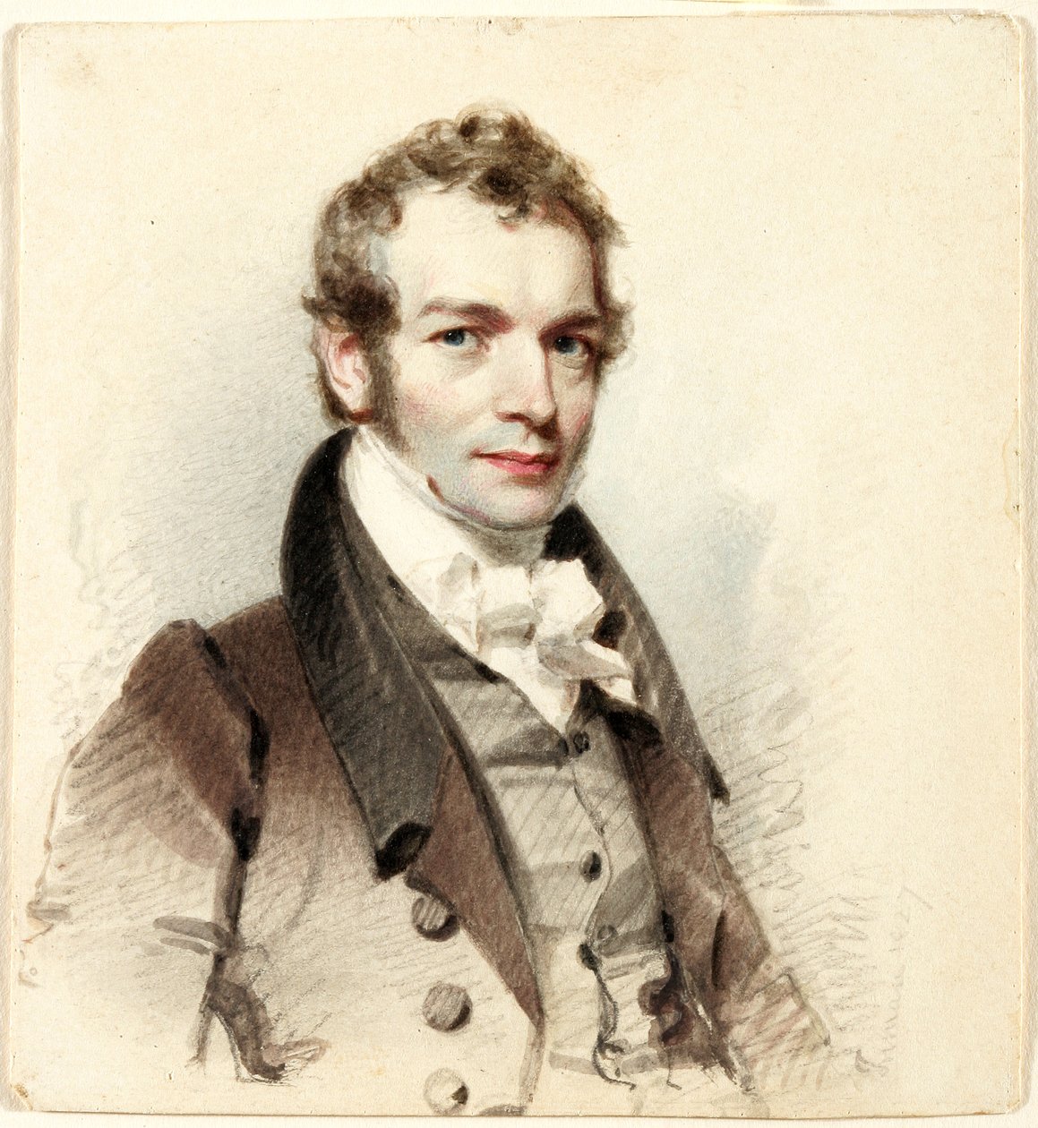 ويليام كولين براينت (1794-1878) ، 1827 (ألوان مائية ، جرافيت وفحم مع لمسات من الحبر الأسود والبني والغواش الأبيض على الورق) بواسطة هنري إنمان