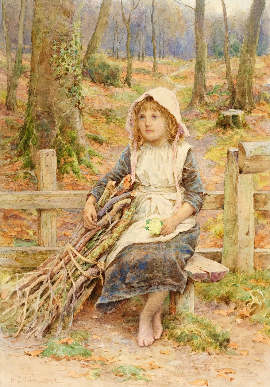 The Wood Gatherer ، c.1880 بواسطة هنري جيمس جونستون