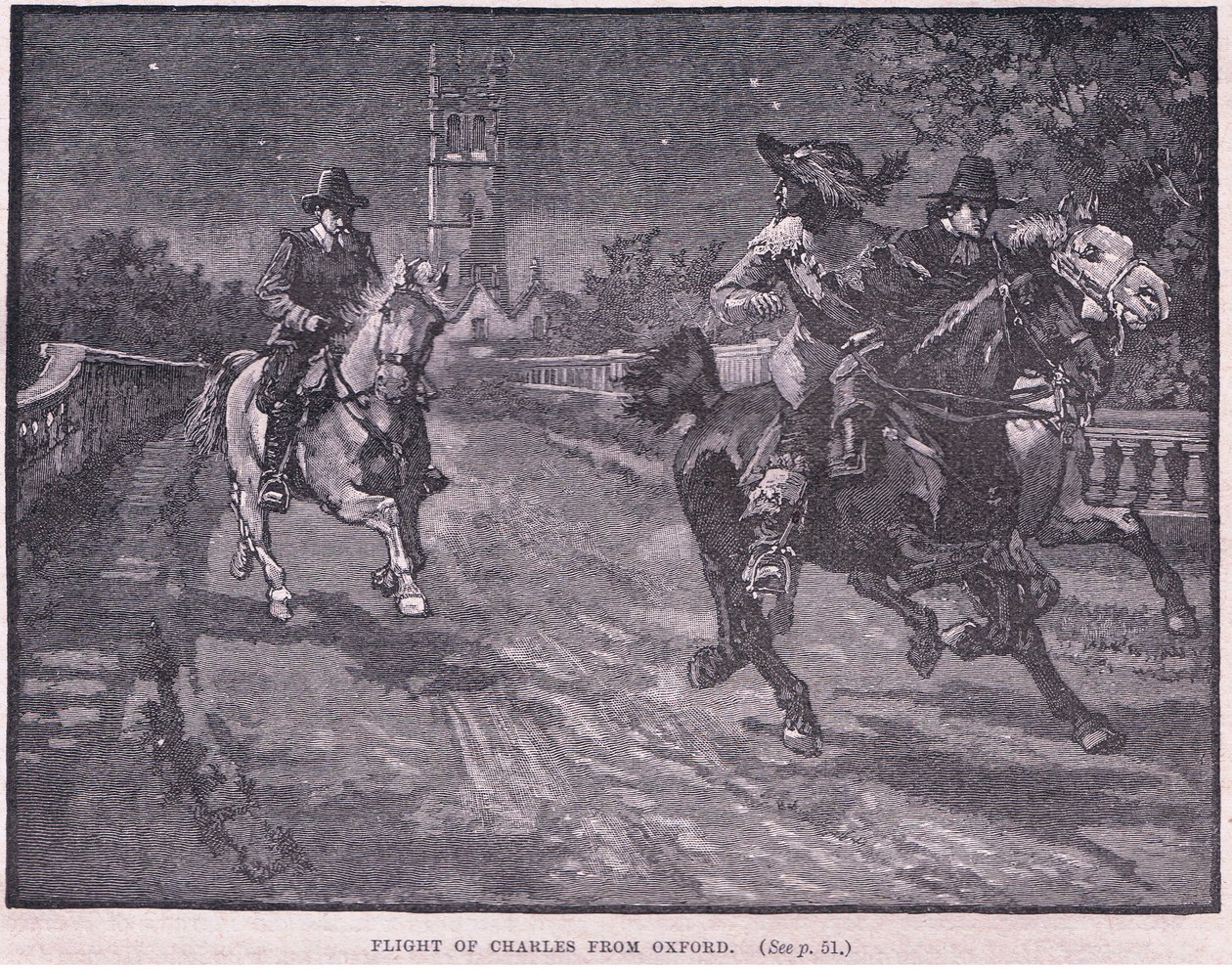 رحلة تشارلز الأول من أكسفورد AD 1646 بواسطة هنري ماريوت باجيت