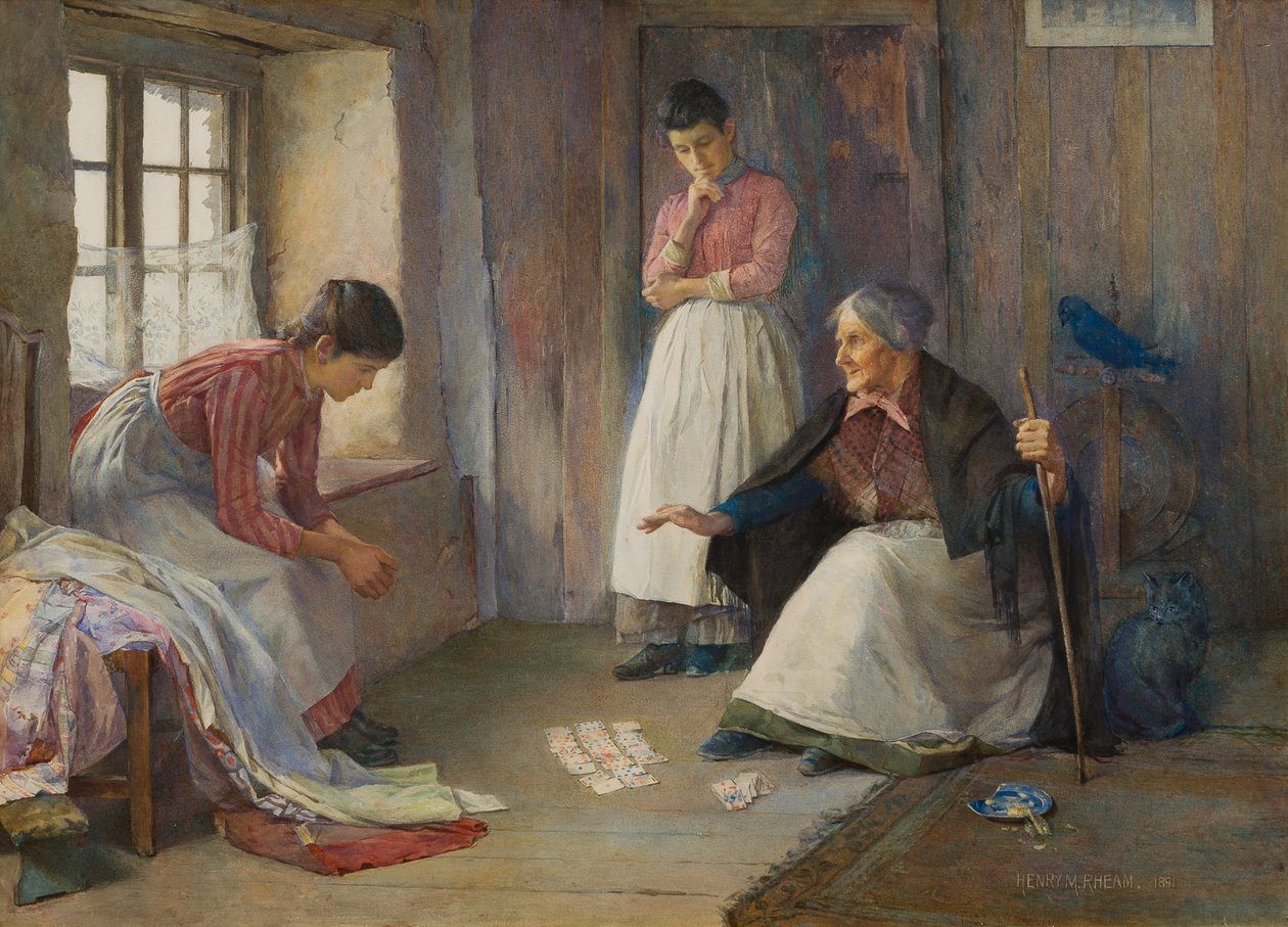 The Fortune Teller ، 1891 (مرحاض على ورق) بواسطة هنري مينيل ريام