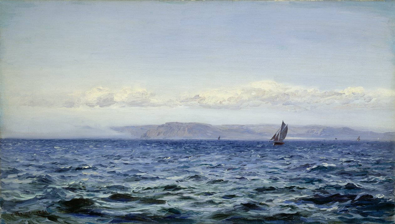 Light Breeze off Dodman at Mevagissey ، كورنوال ، 1881 بواسطة هنري مور