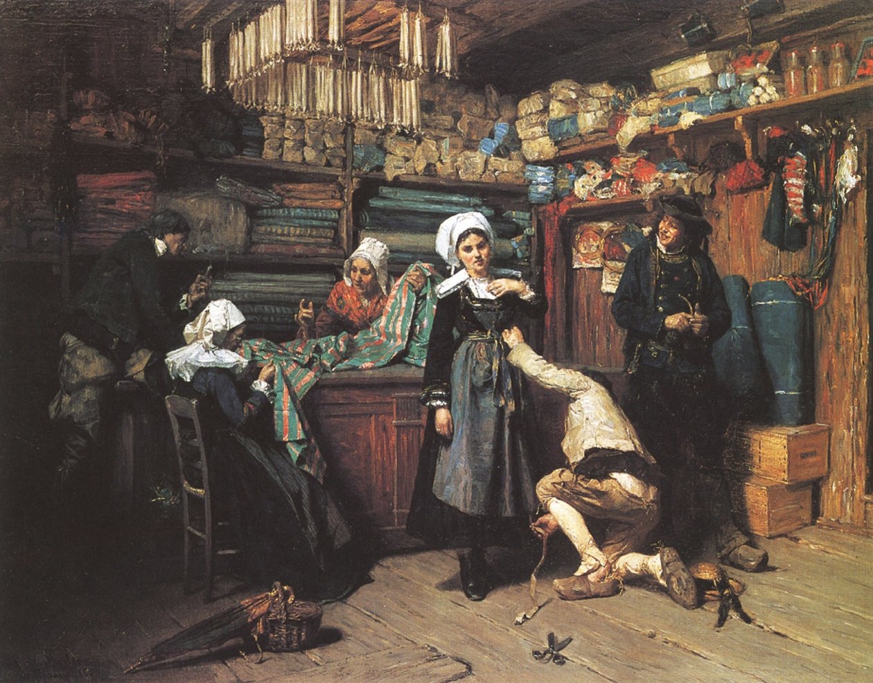 The Bride&39;s Trousseau ، بريتاني ، 1880 بواسطة هنري موسلر