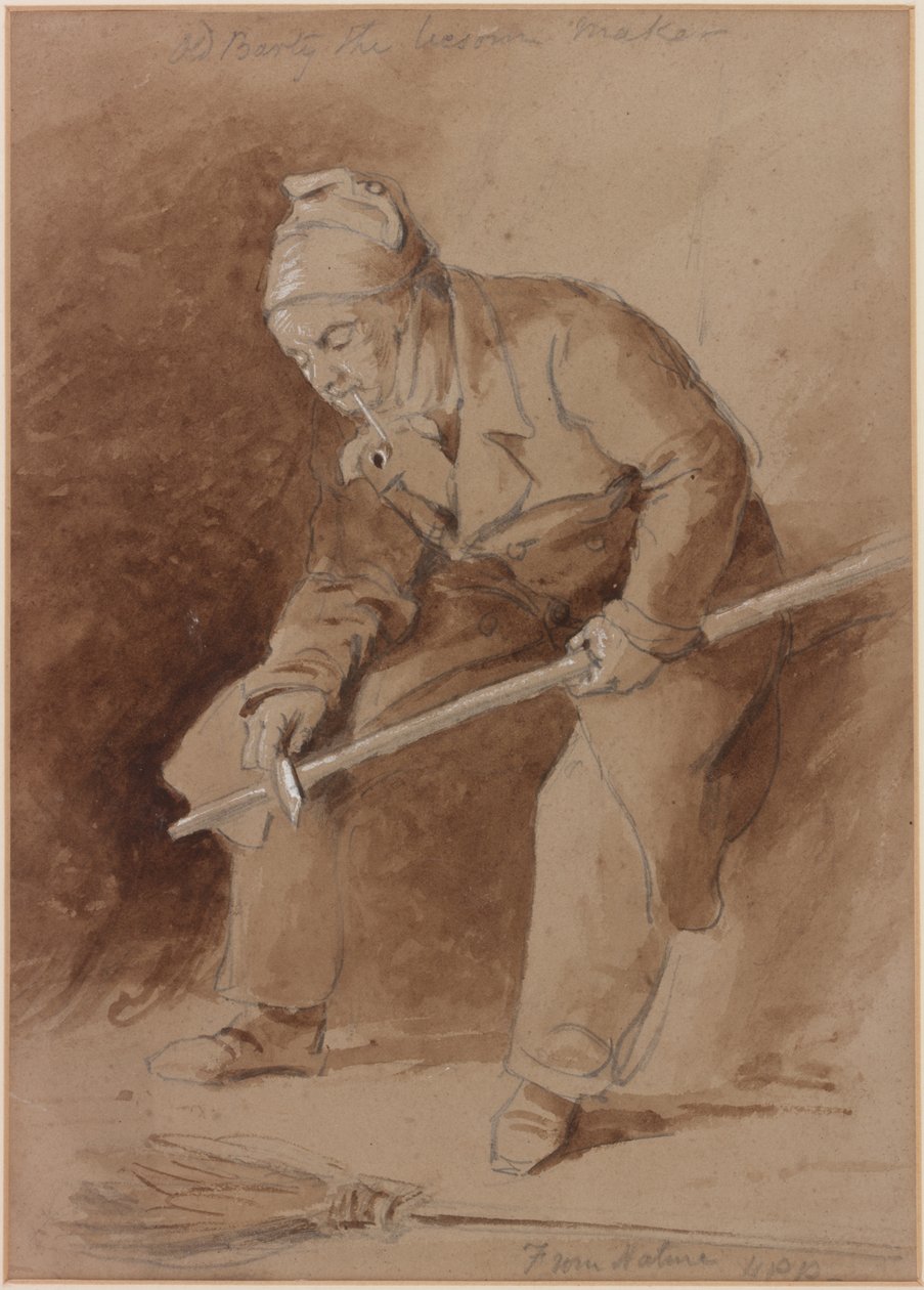 Old Barty the Besom Maker (bc، pencil und wc on paper) بواسطة هنري بيرلي باركر