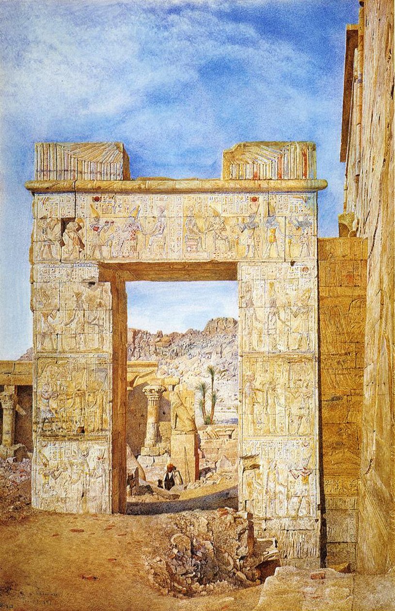 بوابة فيلادلفيا ، فيلة ، مصر ، 1890 بواسطة هنري رودريك نيومان