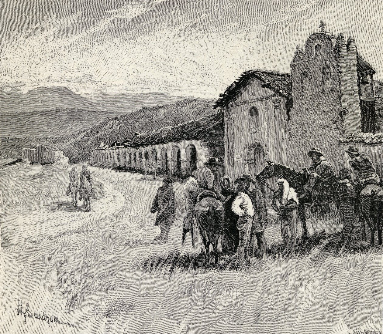 Mission Santa Ynez or Ines، Solvang، California، from &39;The Century Illustrated Monthly Magazine&39;، May to October، 1883 بواسطة هنري ساندهام