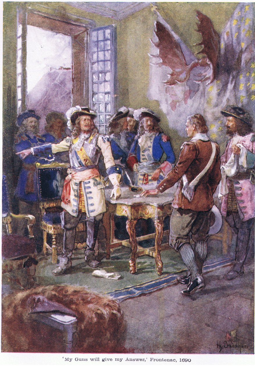 ستعطي مسدسي إجابتي Frontenac ، 1690 ، c.1920 بواسطة هنري ساندهام