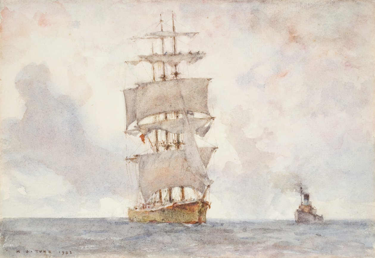 Barque and Tug ، 1922 بواسطة هنري سكوت توك