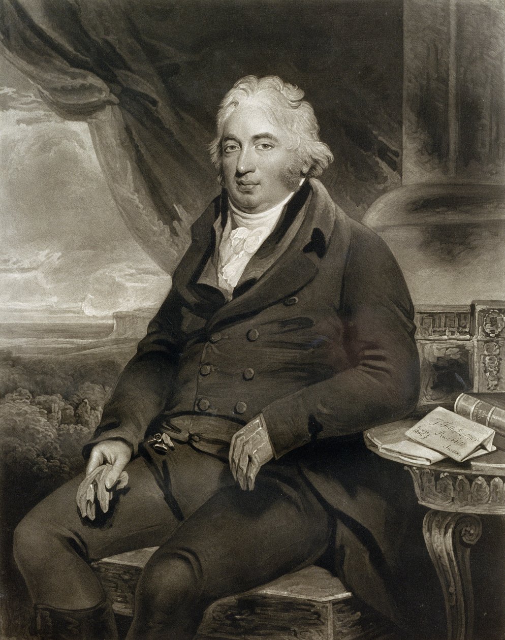 ج. فولر إسق ، عضو برلمان ، منقوش بقلم C. Turner ، 1808 (mezzotint) بواسطة هنري سينجلتون