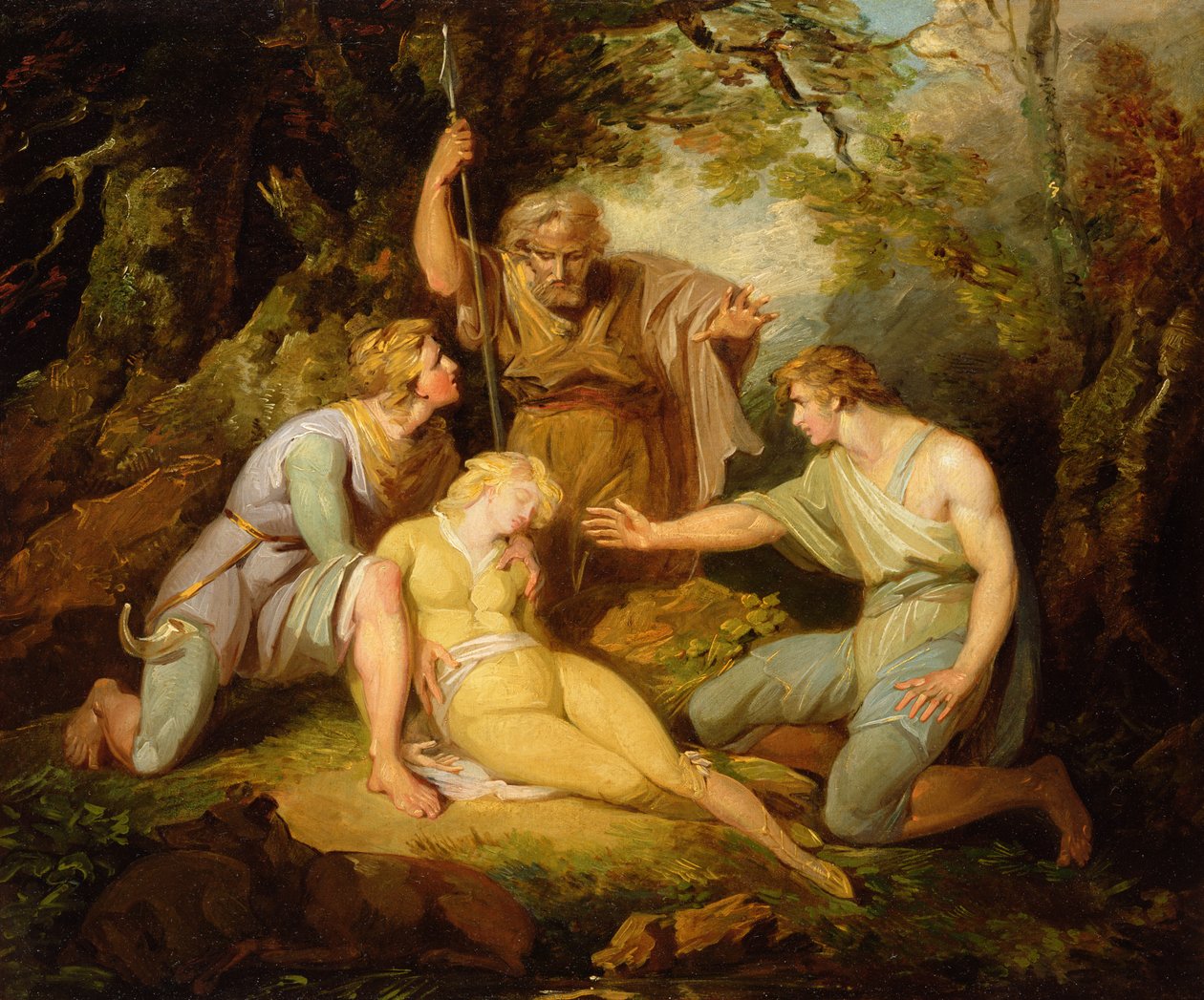 المشهد الثاني من الفصل الرابع من "Cymbeline" بقلم ويليام شكسبير (1564-1616) بواسطة هنري سينجلتون
