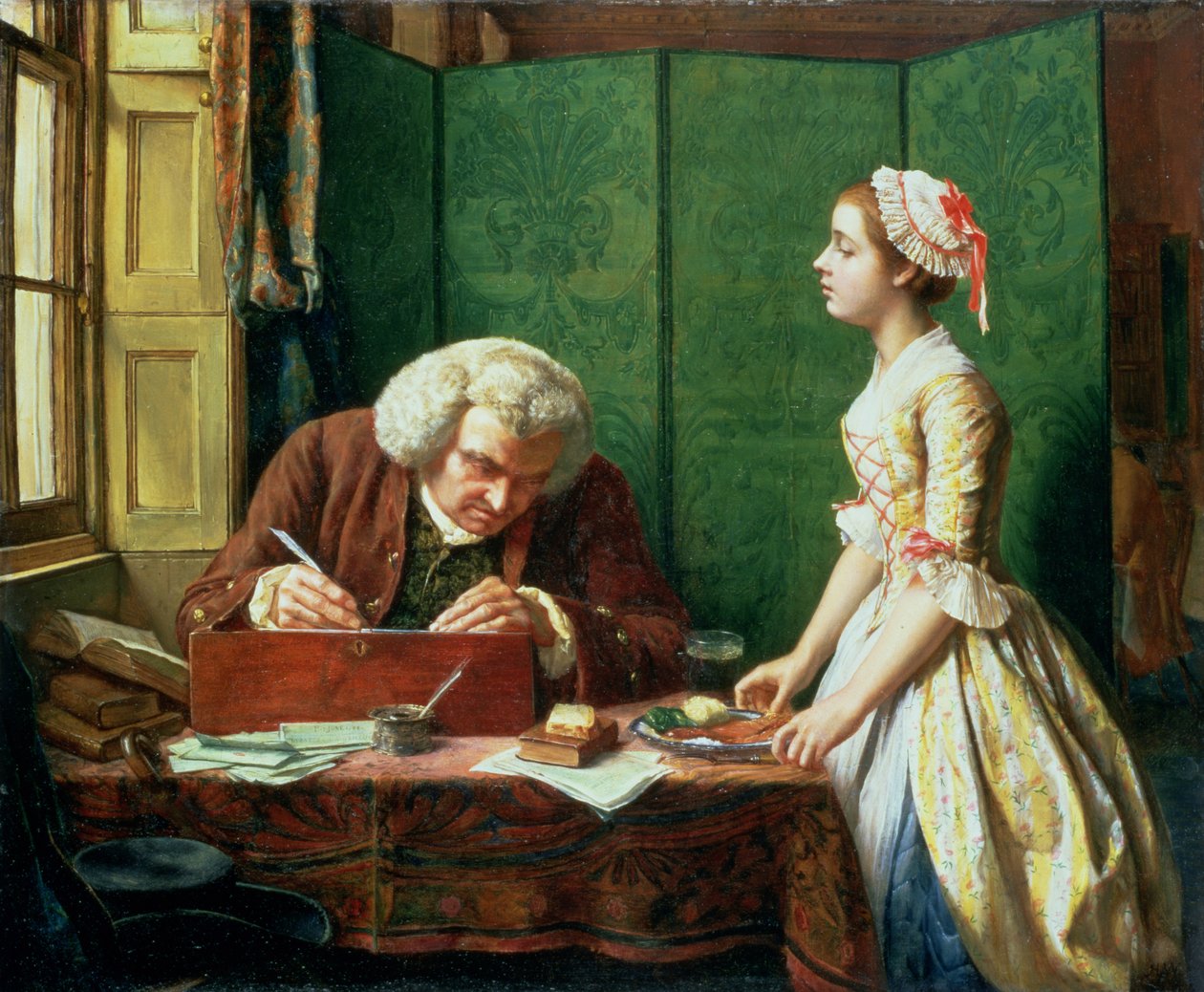 الدكتور جونسون (1709-84) في Cave&39;s the Publisher ، 1854 بواسطة هنري واليس