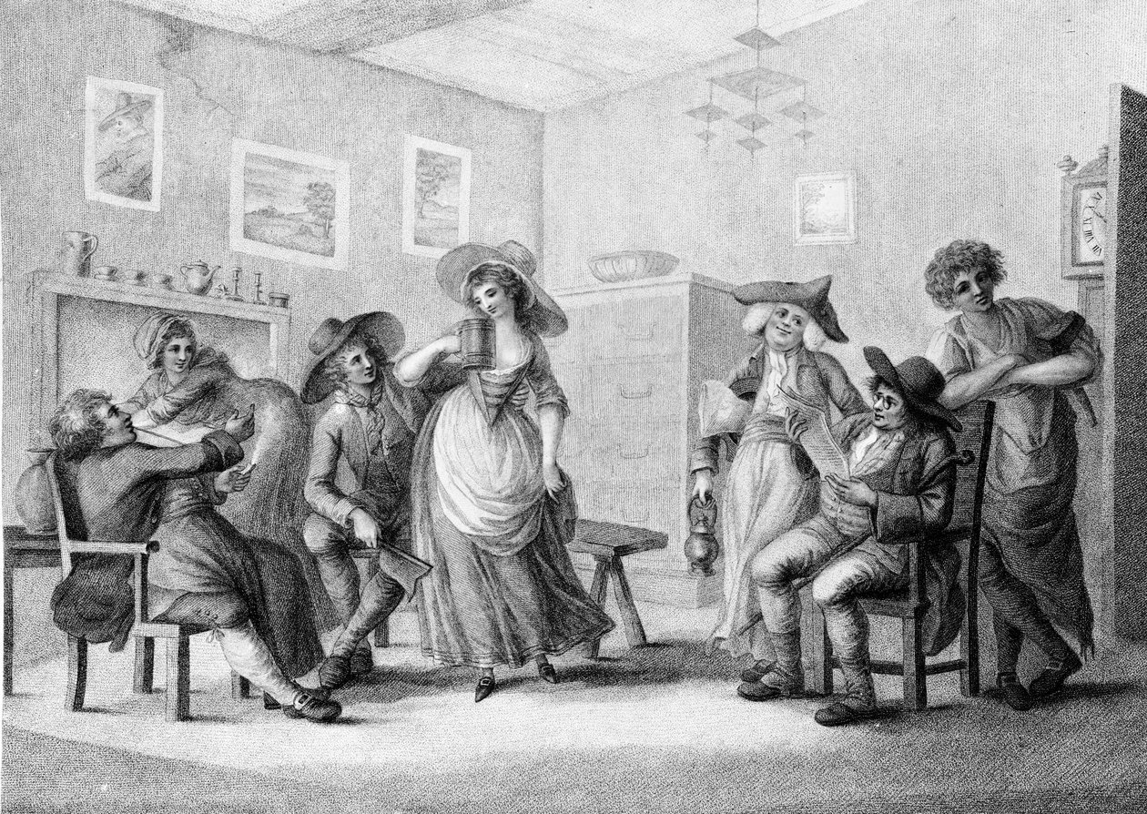 قرية البيت ، نقشها جوزيف جروزر ، 1787 بواسطة هنري ويليام بنبري