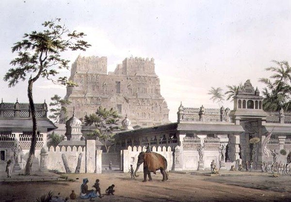 معبد في Ramisseram ، اللوحة IX ، نقشها J. Bluck (fl.1791-1831) 1809 (نقش) بواسطة هنري (بعد) الملح