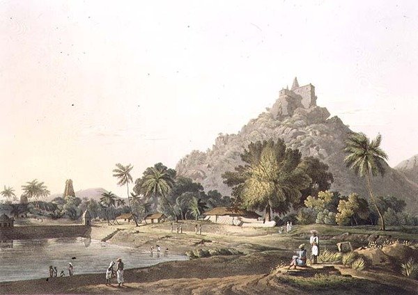 الباغودات في Trinchicunum ، اللوحة XI ، نقشها دانيال هافيل (1785-1826) 1809 (نقش) بواسطة هنري (بعد) الملح