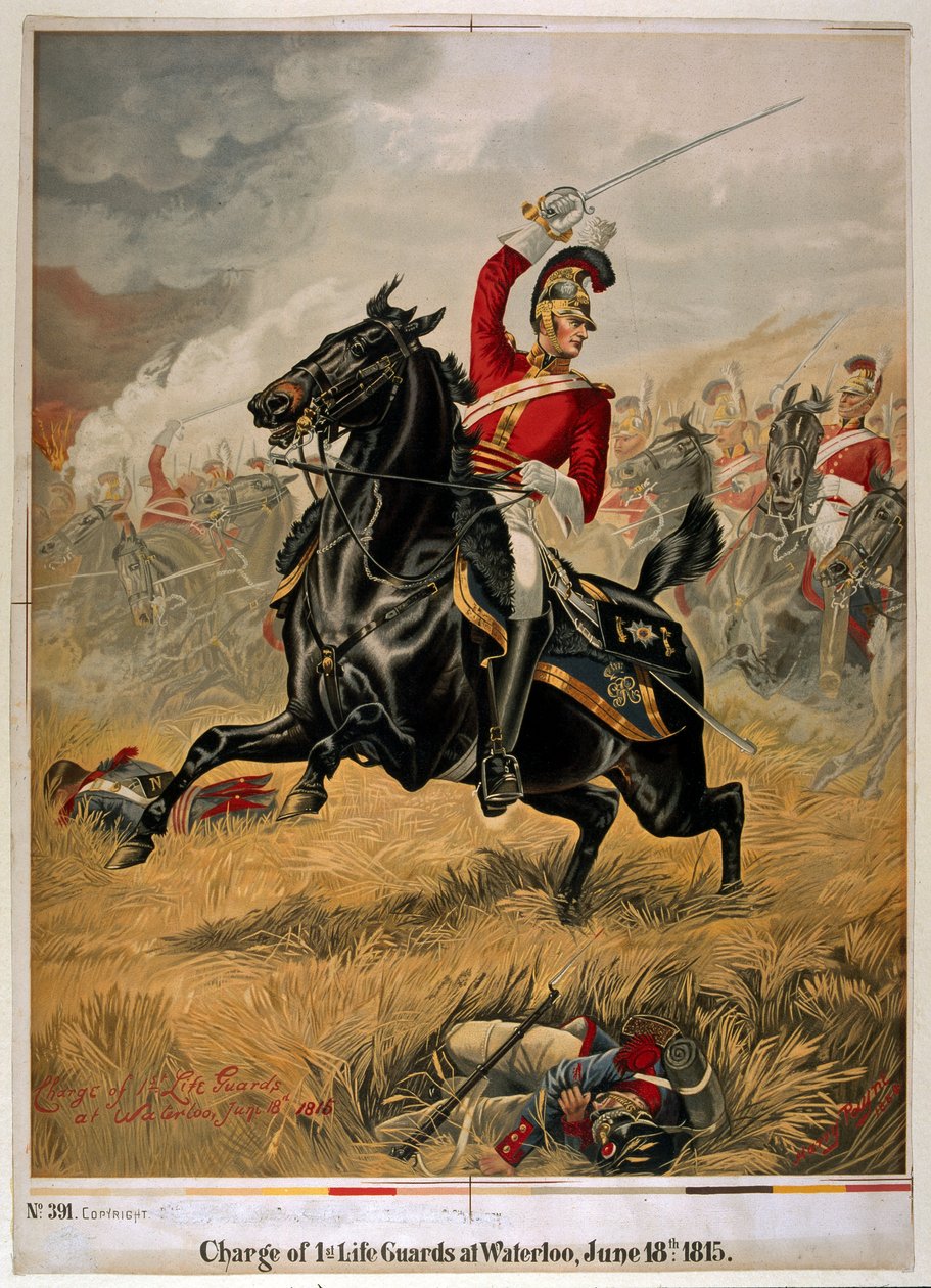 المسؤول عن أول حراس الحياة في واترلو ، نُشر عام 1890 (كروموليثو) بواسطة هنري أ. باين
