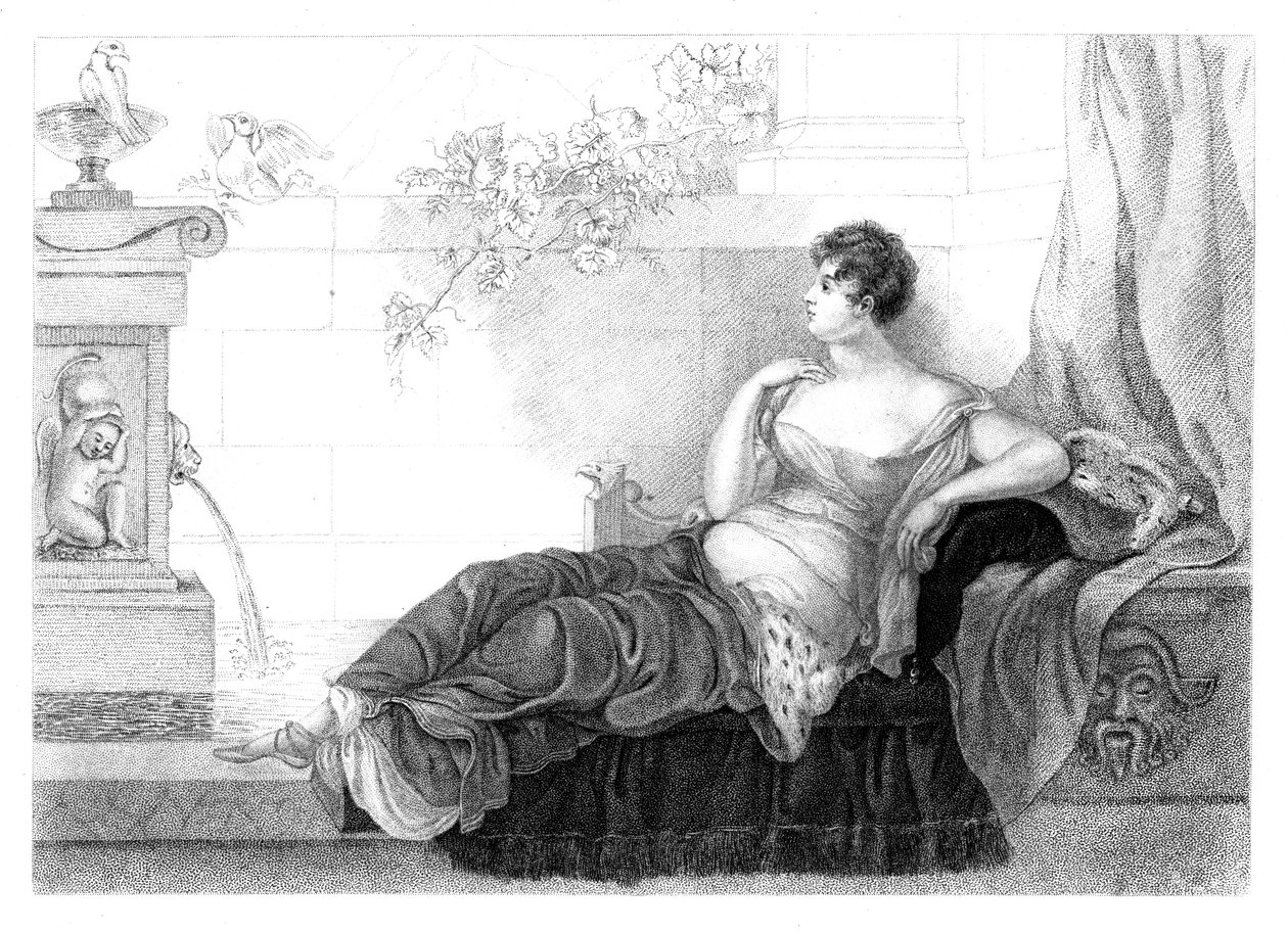 ماري روبنسون 1757-1800 ، الشاعر والروائي الإنجليزي ، 1830. بواسطة هنري أدلارد