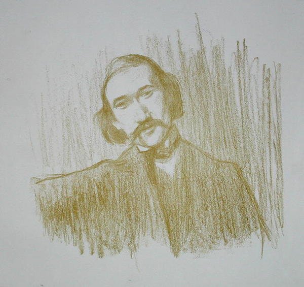 أندريه جيد (1861-1942) 1901 (ليثو) بواسطة هنري باتايل