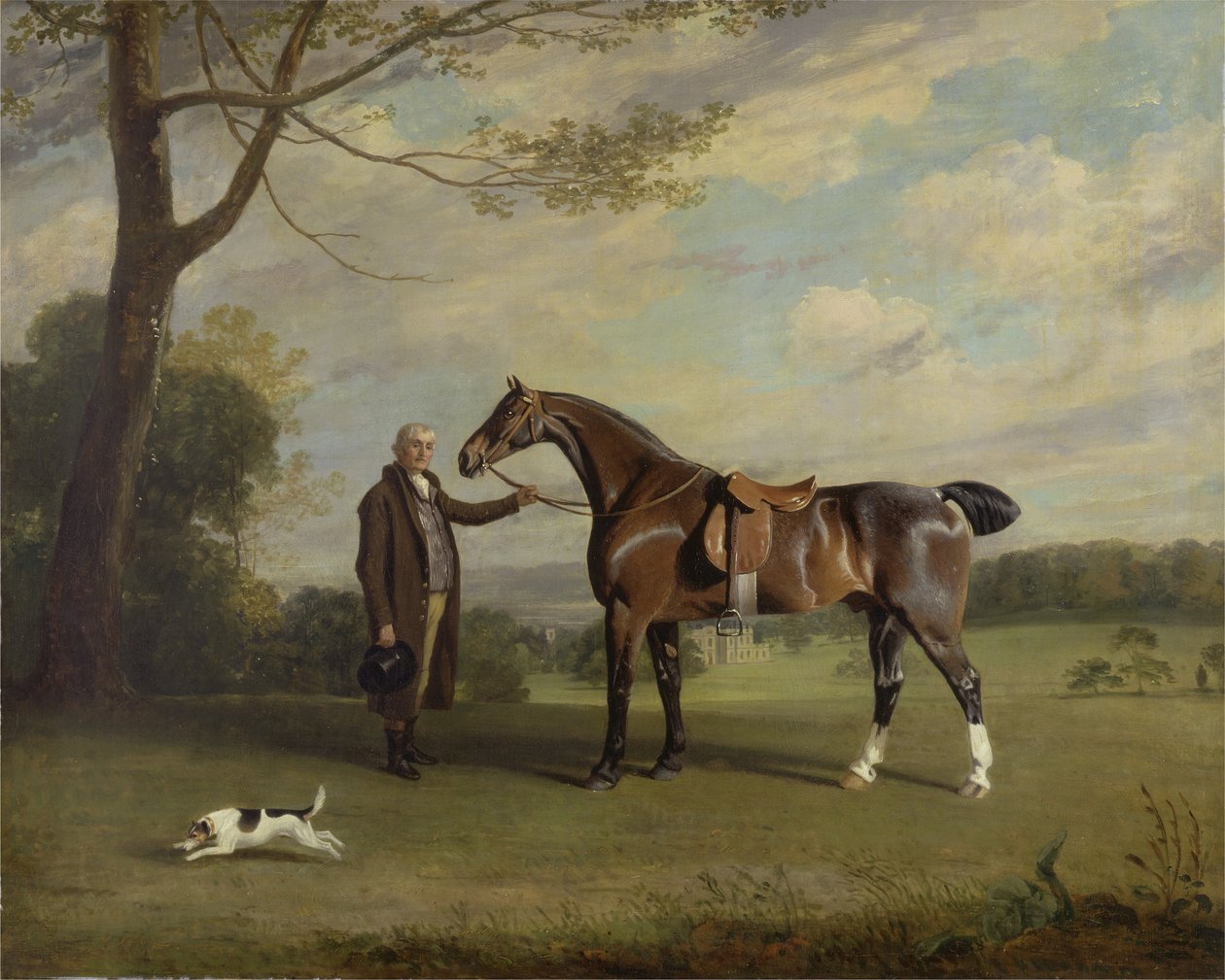 The Earl of Shrewsbury&39;s Groom Hold a Hunter، c.1800 (زيت على قماش) بواسطة هنري برنارد شالون