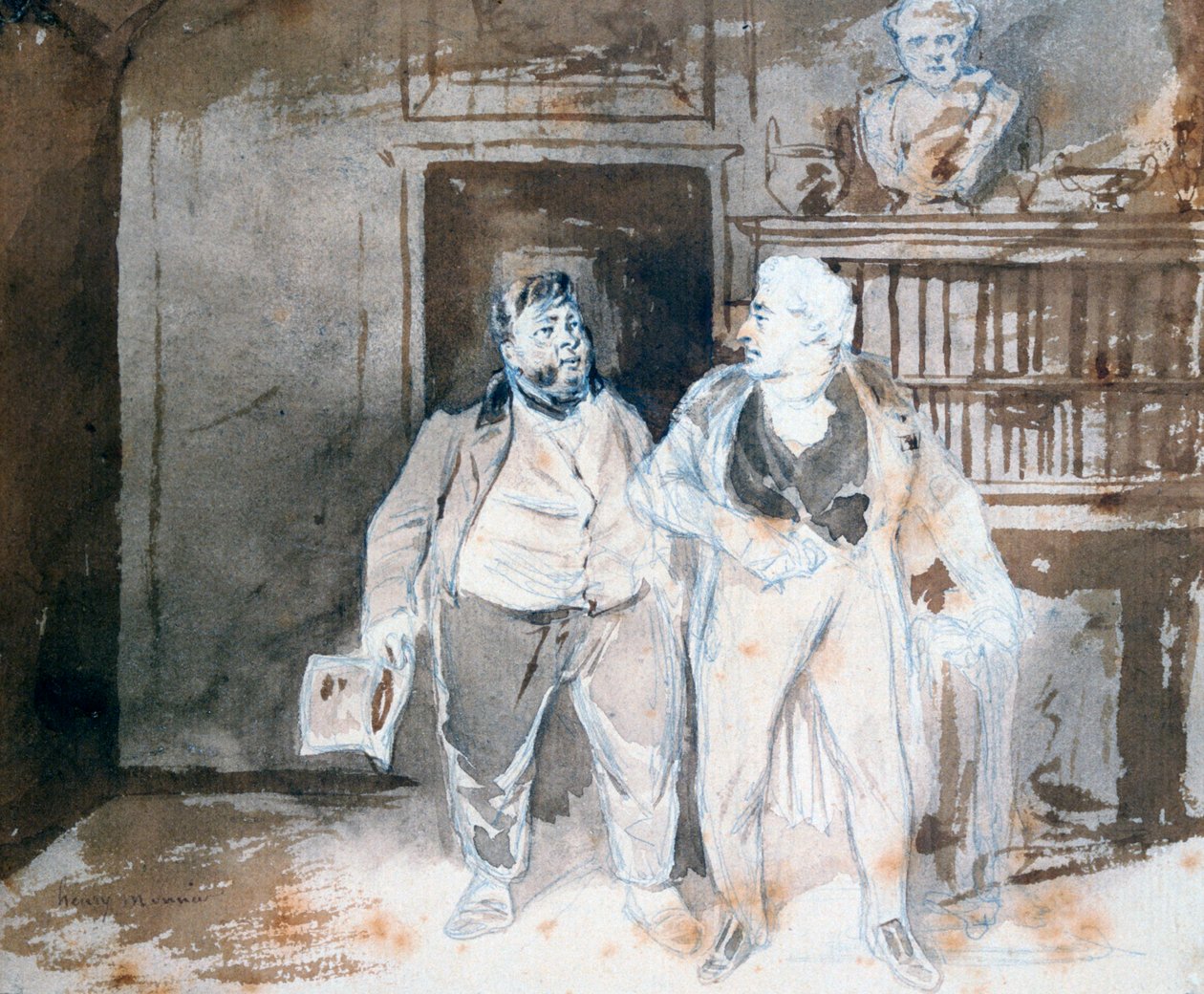 شخصان ، c1825-1877 بواسطة هنري بونافنتشر منير
