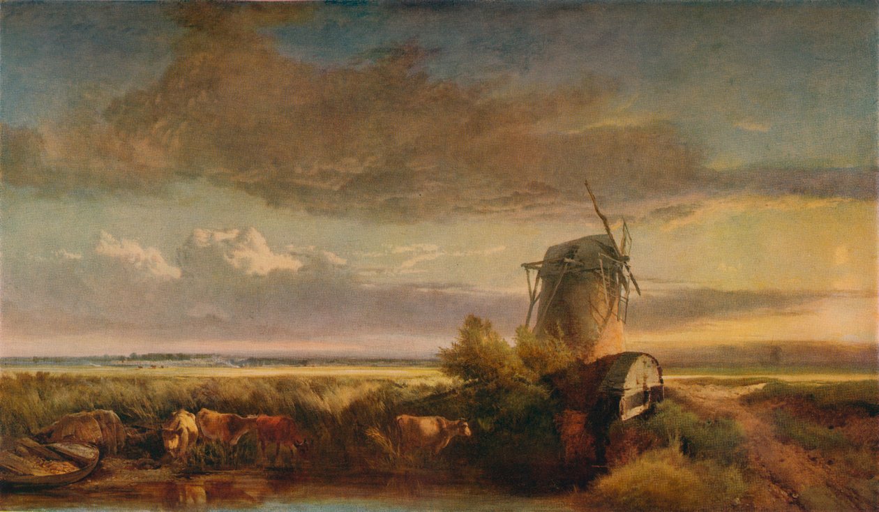 ميلز أون فنز ، c1853 بواسطة هنري برايت