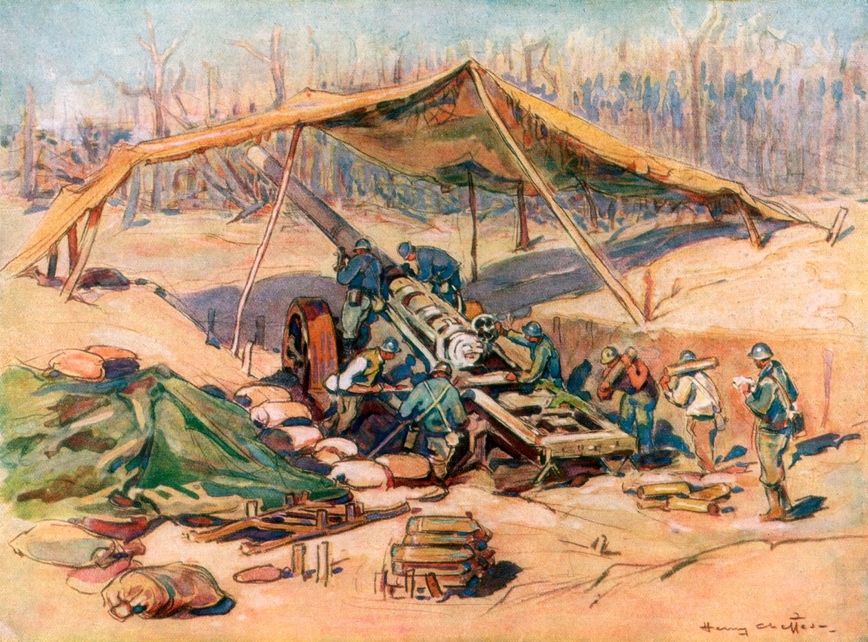 موقع المدفعية الفرنسية ، فرنسا ، 1918 ، 1926. بواسطة هنري شيفر