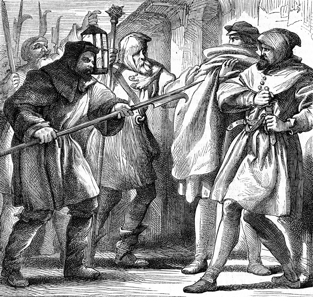مشهد من شكسبير الكثير من اللغط حول لا شيء ، 1870 بواسطة هنري كورتني سيلوس