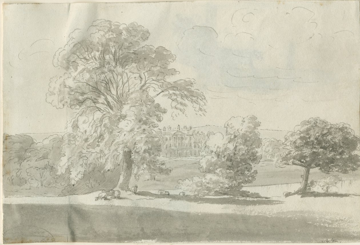 Shenstone - Little Aston Hall: pen and wash drawing, nd [1788-1855] (drawing) بواسطة هنري كرزون ألبورت