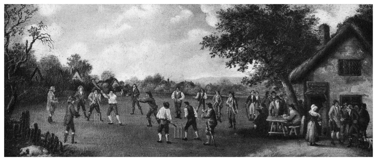 مباراة الكريكيت القطرية ، القرن التاسع عشر 1912. بواسطة هنري ديكسون