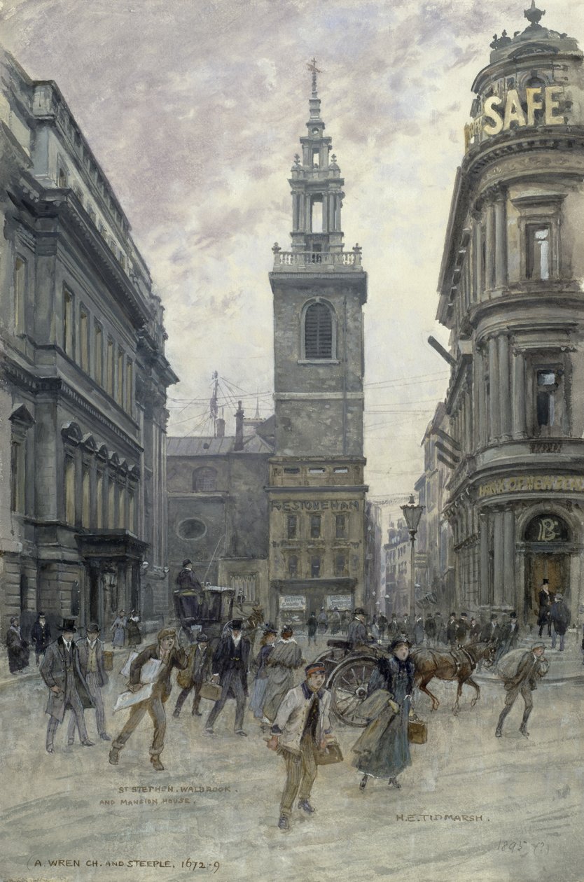 سانت ستيفنز والبروك ومنشن هاوس ، c.1895 ، بواسطة هنري إدوارد تدمرش