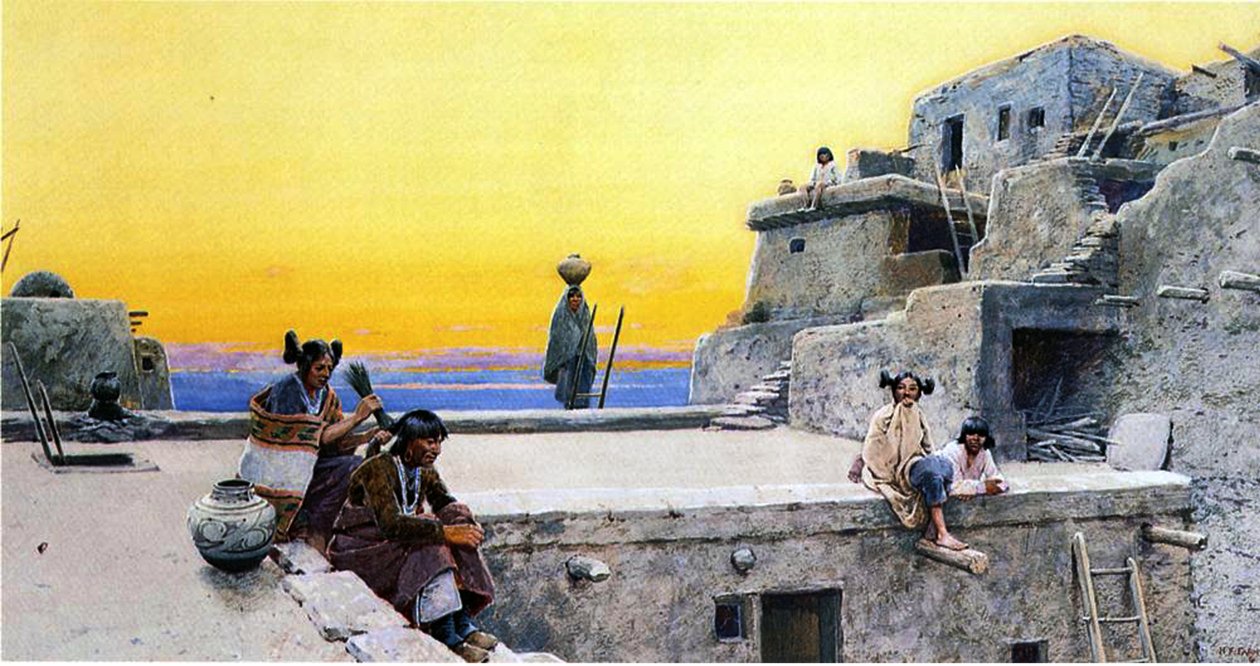 مغازلة Moki Indians &39;، 1908 بواسطة هنري فرانسوا فارني
