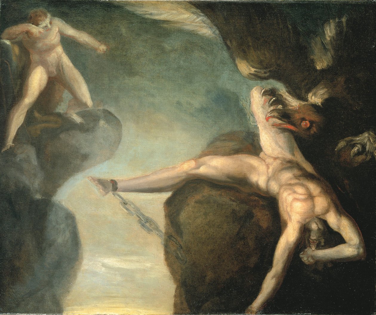 بروميثيوس حرر بواسطة هرقل ، 1781-1785 بواسطة يوهان هاينريش فوسلي