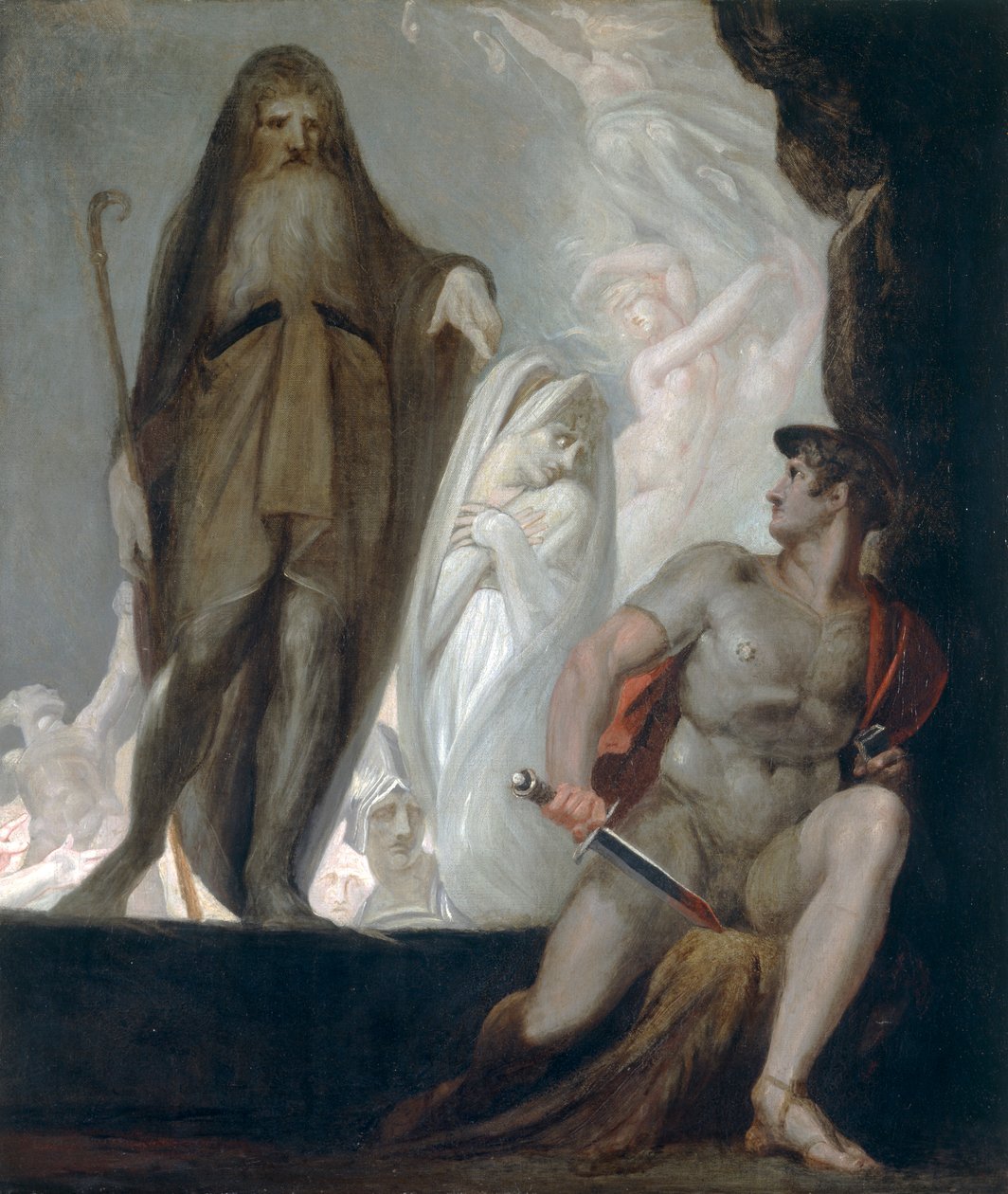 "Teiresias تنبأ بالمستقبل لأوديسيوس" ، 1804-1810 بواسطة يوهان هاينريش فوسلي