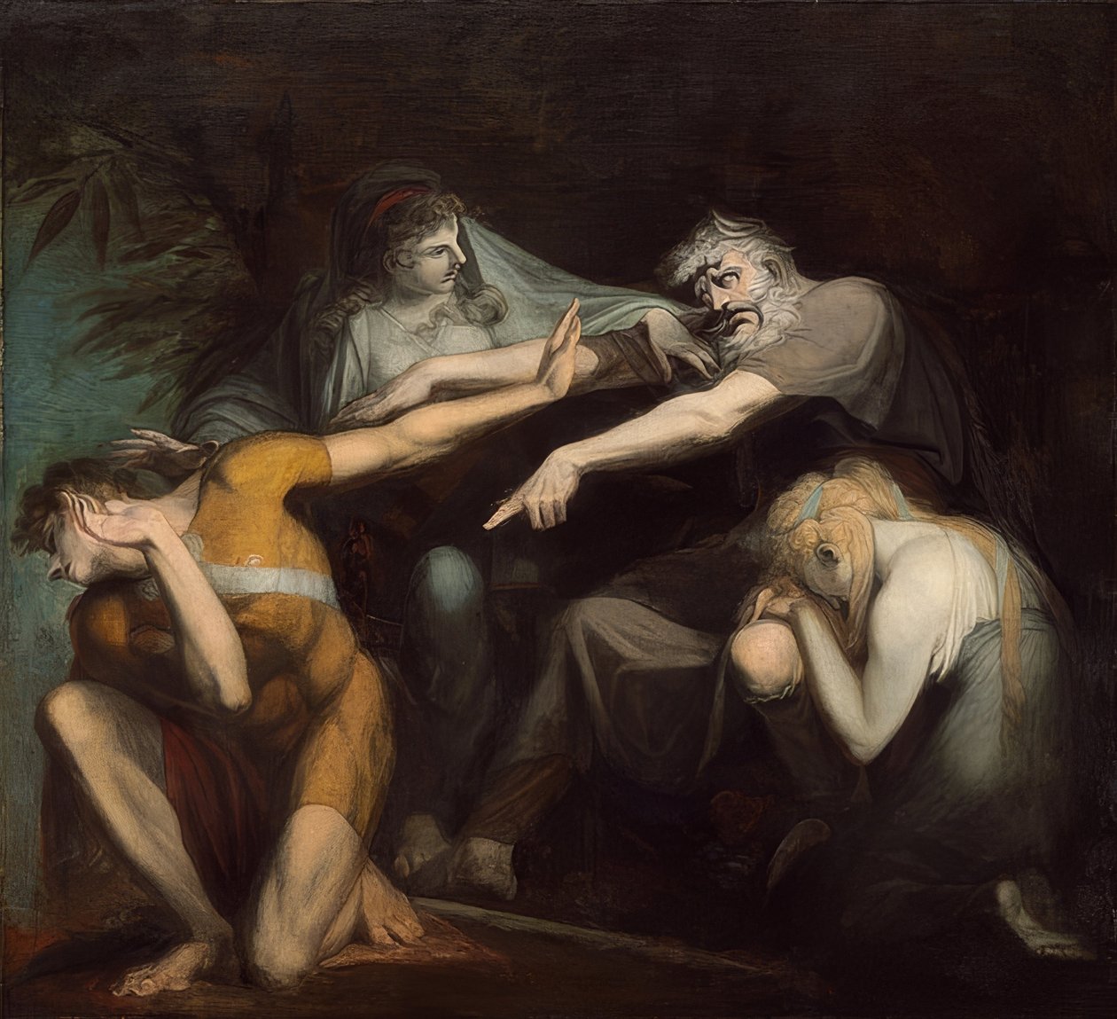 Ödipus يلعن ابنه Polyneikes. 1786 بواسطة يوهان هاينريش فوسلي