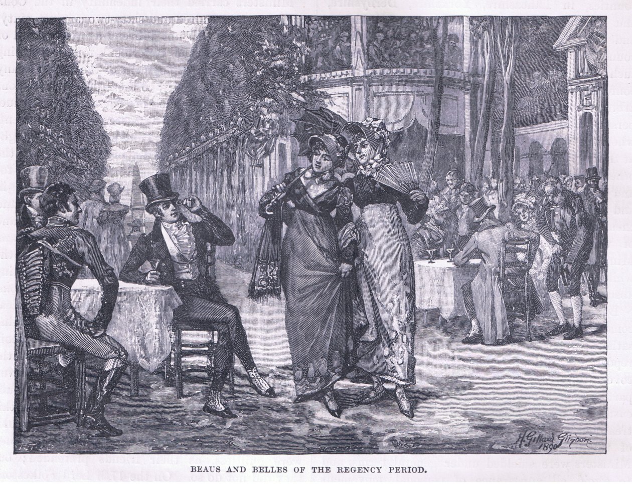 Beaus and belles of the Regency period حوالي 1818 بواسطة هنري جيلارد جليندوني