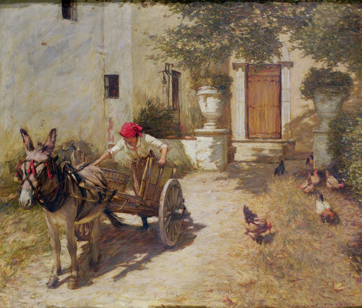 مشهد مزرعة يارد ، 1905 بواسطة هنري هربرت لا ثانج