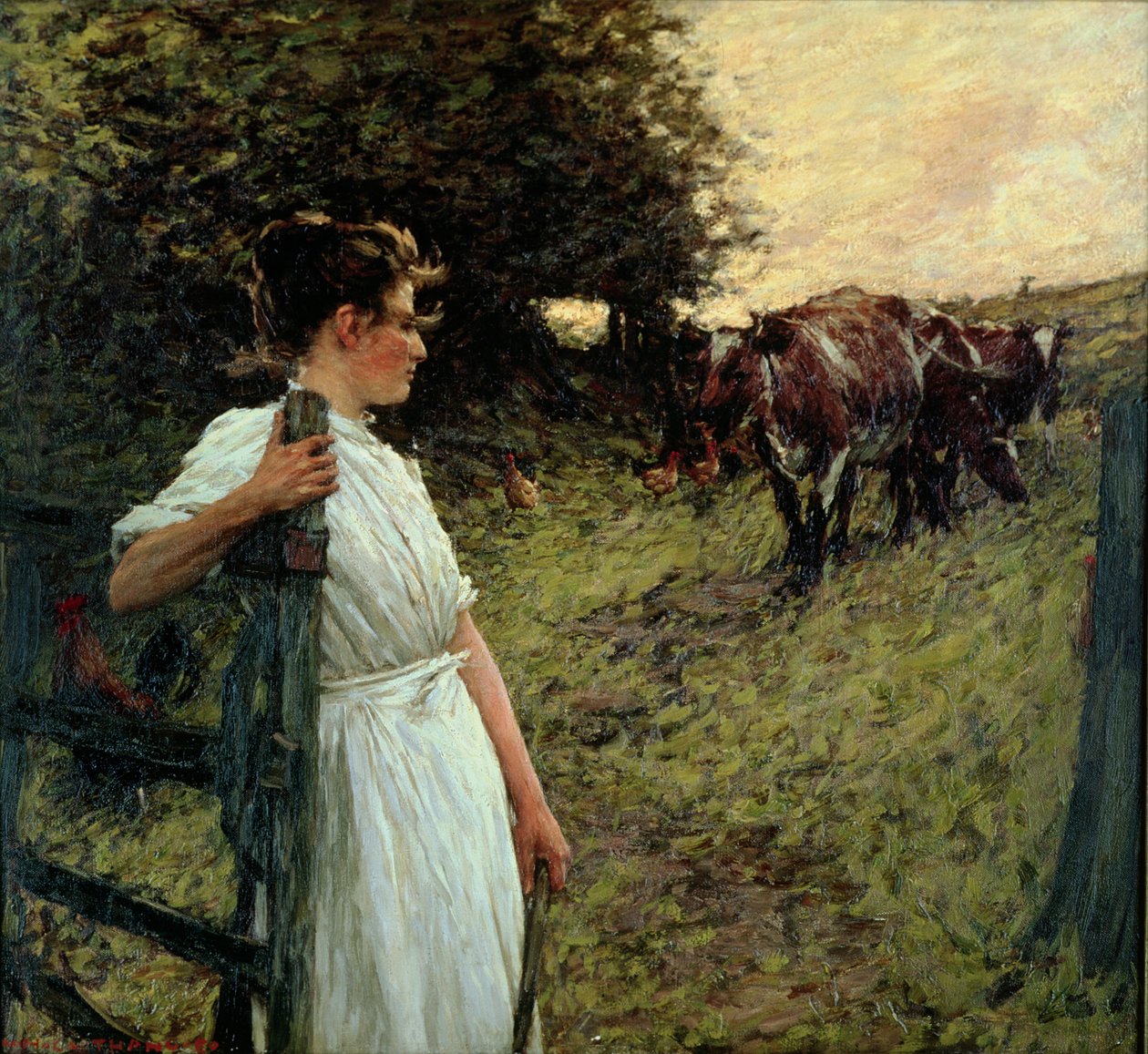 ابنة المزارع ، 1890 بواسطة هنري هربرت لا ثانج