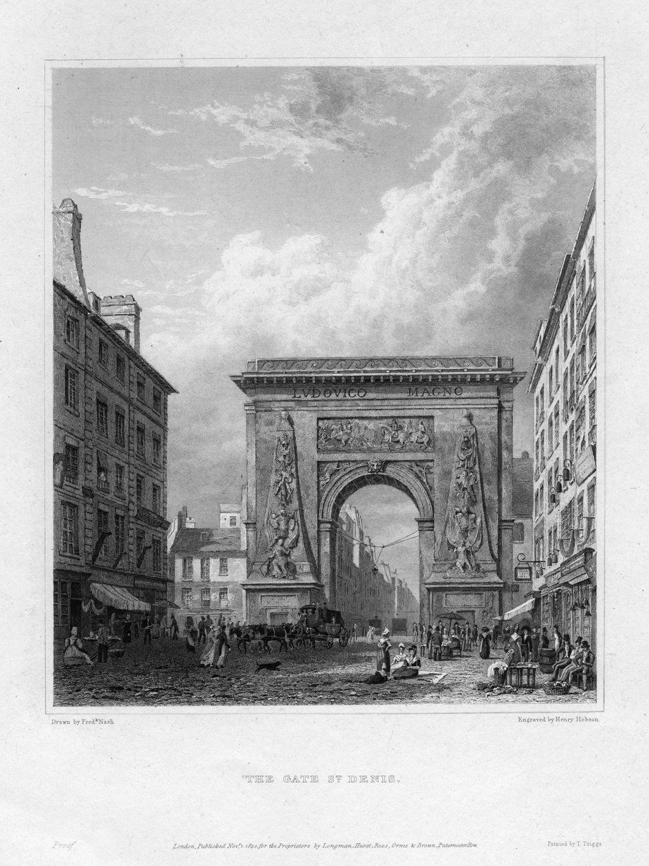 The Porte Saint-Denis ، باريس ، فرنسا ، 1820 بواسطة هنري هوبسون