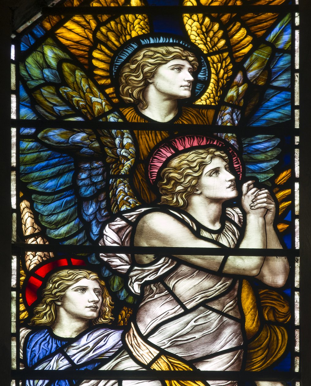 Buckland ، St Mary ، James Powell & Sons ، Henry Holiday ، The Barcote Chapel ، مدح الملائكة ، 1889 بواسطة هنري عطلة