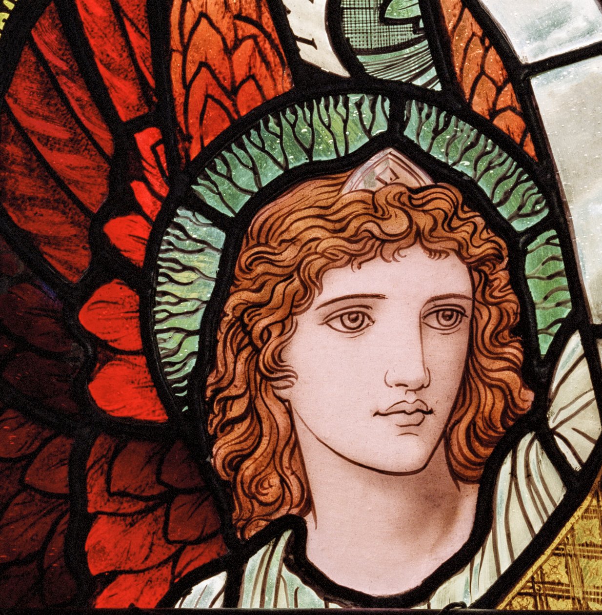 Grasmere، St Oswald، James Powell & Sons، Henry Holiday، Ministering Angels، detail، 1893 بواسطة هنري عطلة