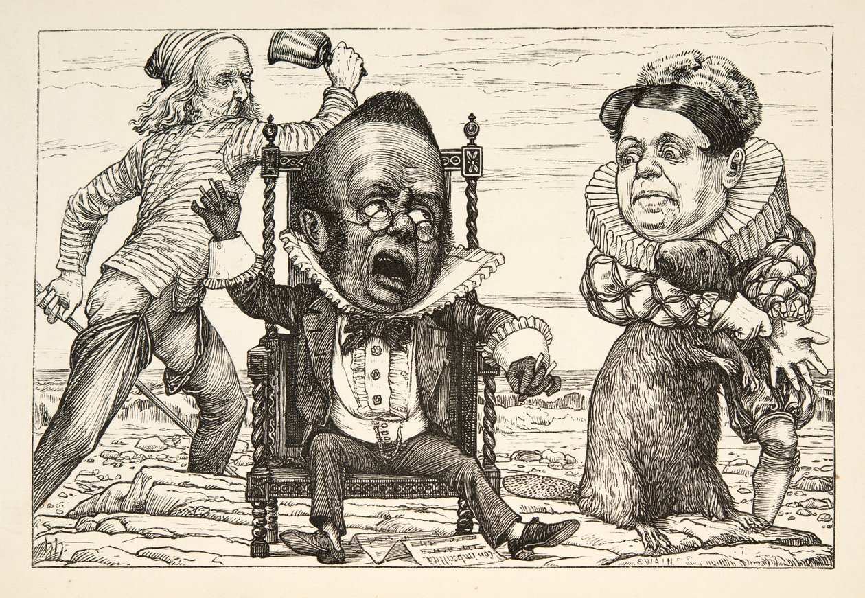 كان خوفه عظيمًا جدًا لدرجة أن صدرته تحول إلى اللون الأبيض "، من The Hunting of the Snark ، وهو عذاب في ثمانية نوبات ، بواسطة لويس كارول ، حانة. 1876 بواسطة هنري عطلة