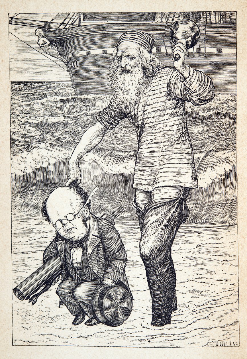دعم كل رجل على قمة المد ، من The Hunting of the Snark ، عذاب في ثمانية نوبات ، بقلم لويس كارول ، حانة. 1876 بواسطة هنري عطلة